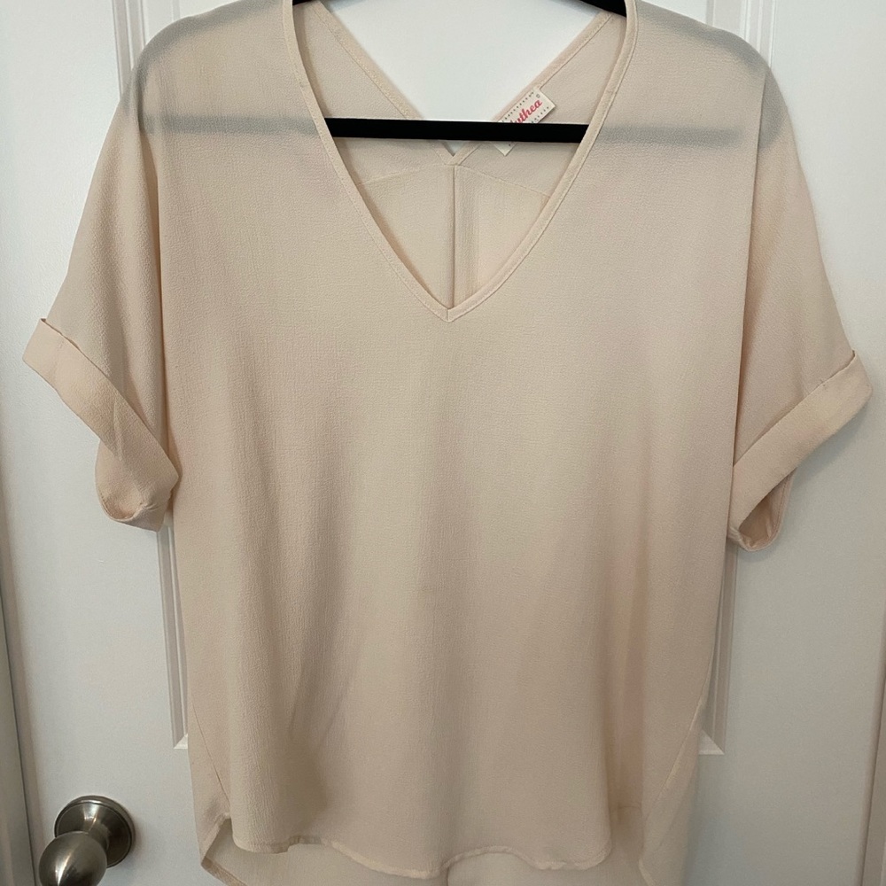BLUSH V NECK FOR WORK AND EVERYDAY WEAR